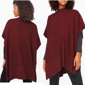 LULULEMON Call Me Cozy Mock Neck Wrap Poncho Sweater OS